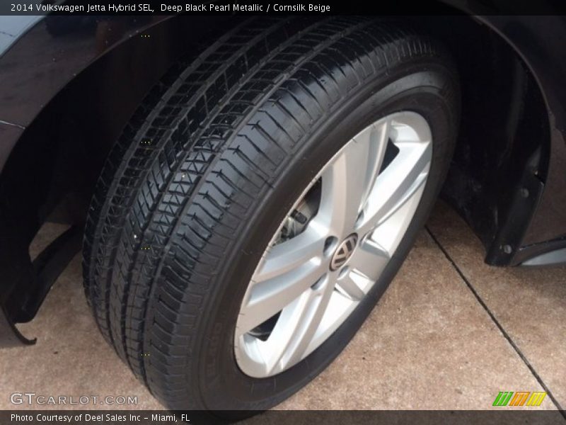 Deep Black Pearl Metallic / Cornsilk Beige 2014 Volkswagen Jetta Hybrid SEL