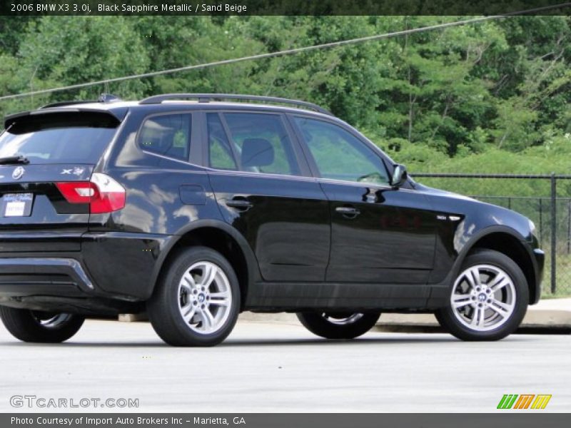 Black Sapphire Metallic / Sand Beige 2006 BMW X3 3.0i