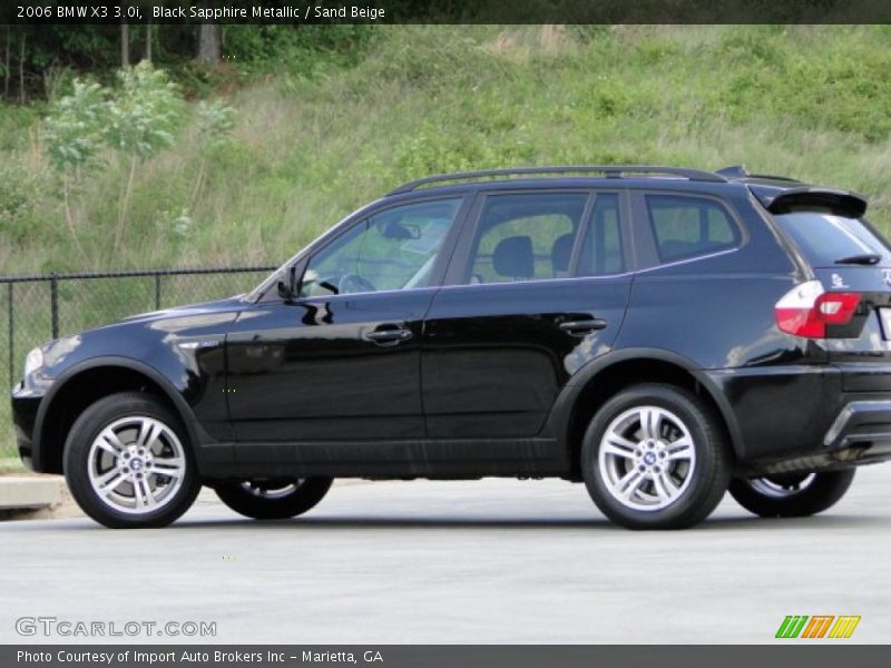 Black Sapphire Metallic / Sand Beige 2006 BMW X3 3.0i