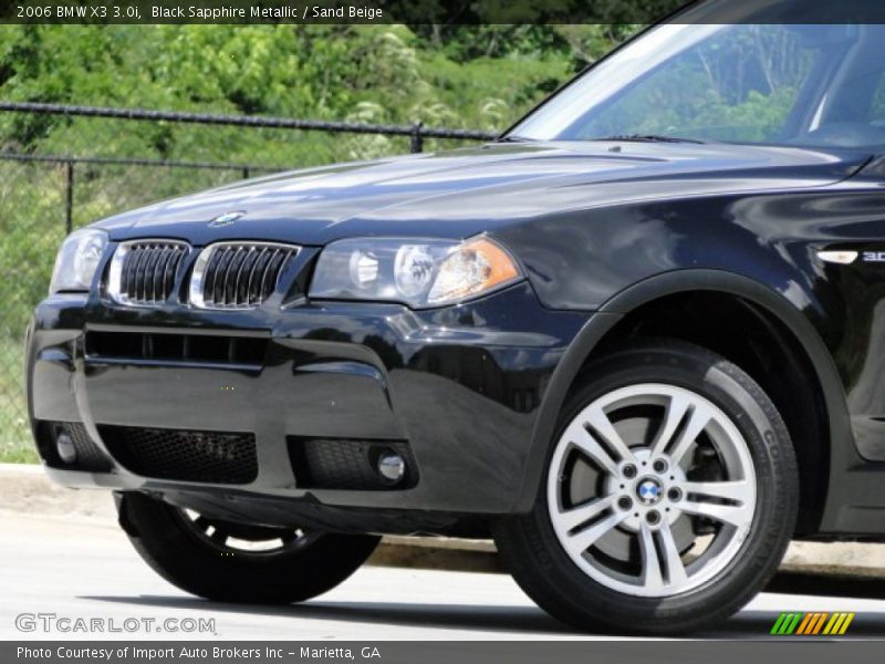 Black Sapphire Metallic / Sand Beige 2006 BMW X3 3.0i