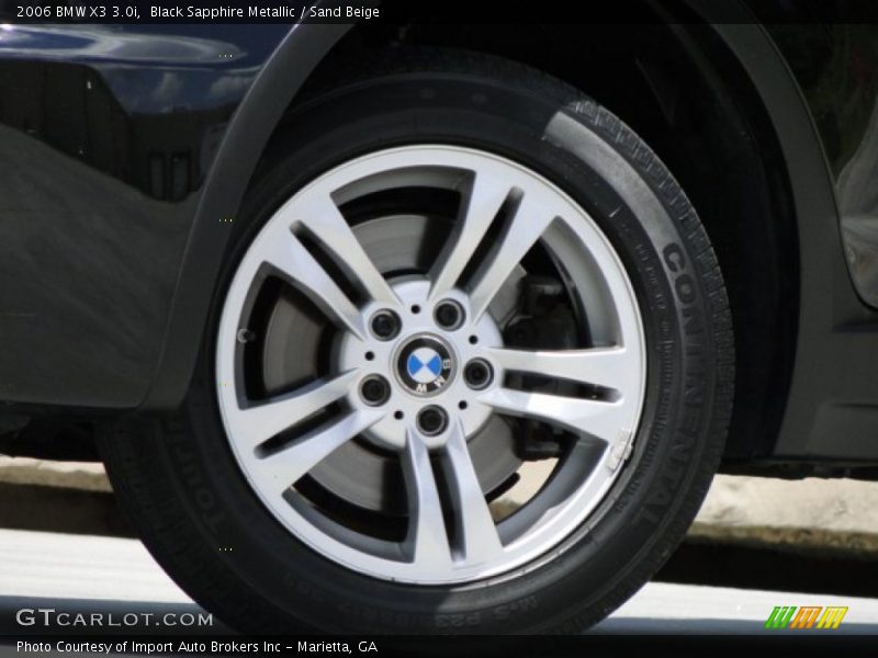Black Sapphire Metallic / Sand Beige 2006 BMW X3 3.0i