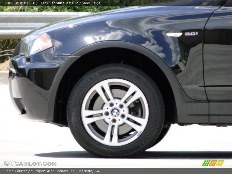 Black Sapphire Metallic / Sand Beige 2006 BMW X3 3.0i