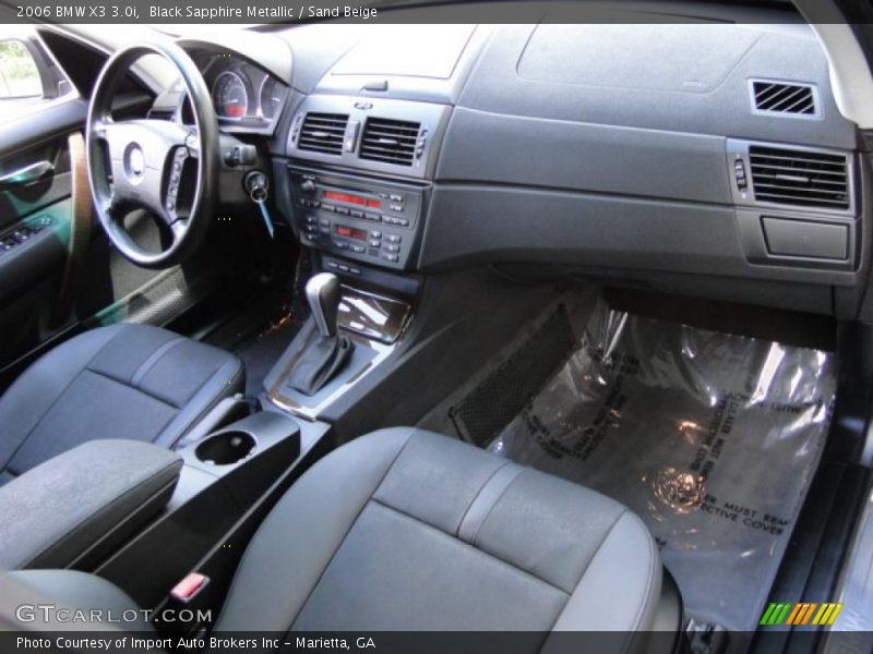 Black Sapphire Metallic / Sand Beige 2006 BMW X3 3.0i