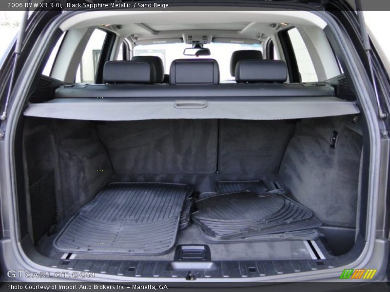 Black Sapphire Metallic / Sand Beige 2006 BMW X3 3.0i
