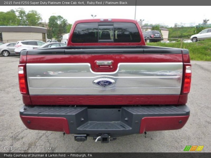 Ruby Red / Platinum Black 2015 Ford F250 Super Duty Platinum Crew Cab 4x4