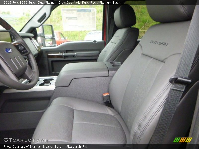 Ruby Red / Platinum Black 2015 Ford F250 Super Duty Platinum Crew Cab 4x4