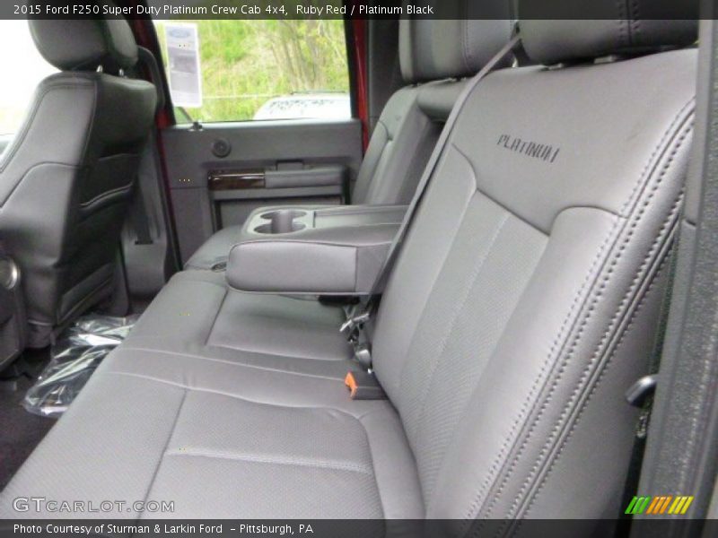 Ruby Red / Platinum Black 2015 Ford F250 Super Duty Platinum Crew Cab 4x4