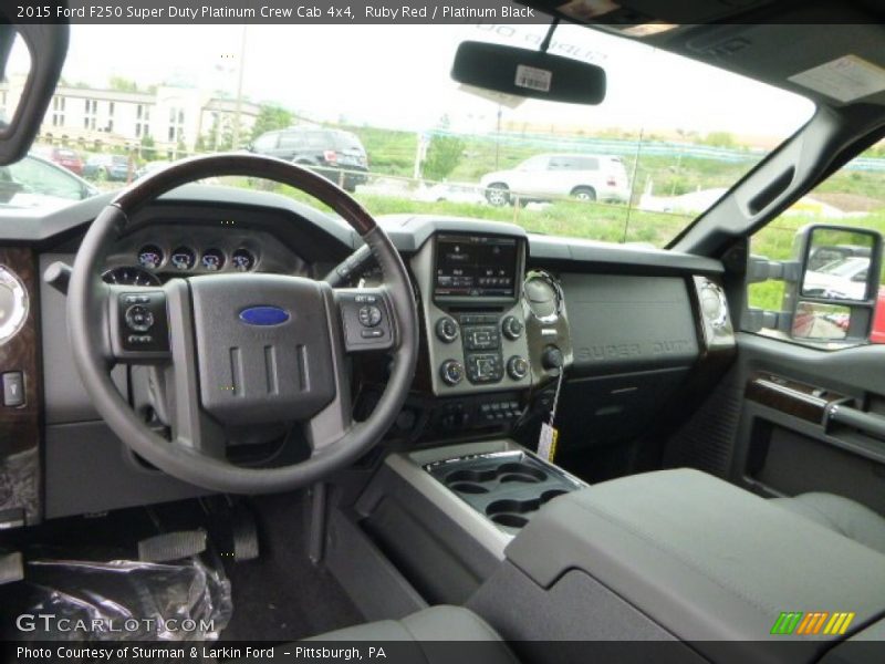 Ruby Red / Platinum Black 2015 Ford F250 Super Duty Platinum Crew Cab 4x4