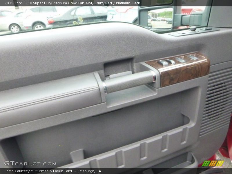 Ruby Red / Platinum Black 2015 Ford F250 Super Duty Platinum Crew Cab 4x4