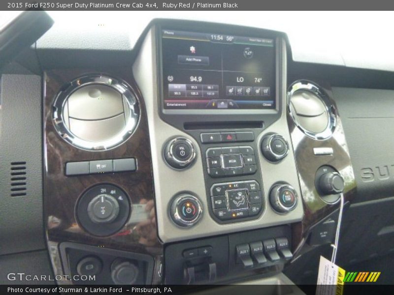 Ruby Red / Platinum Black 2015 Ford F250 Super Duty Platinum Crew Cab 4x4