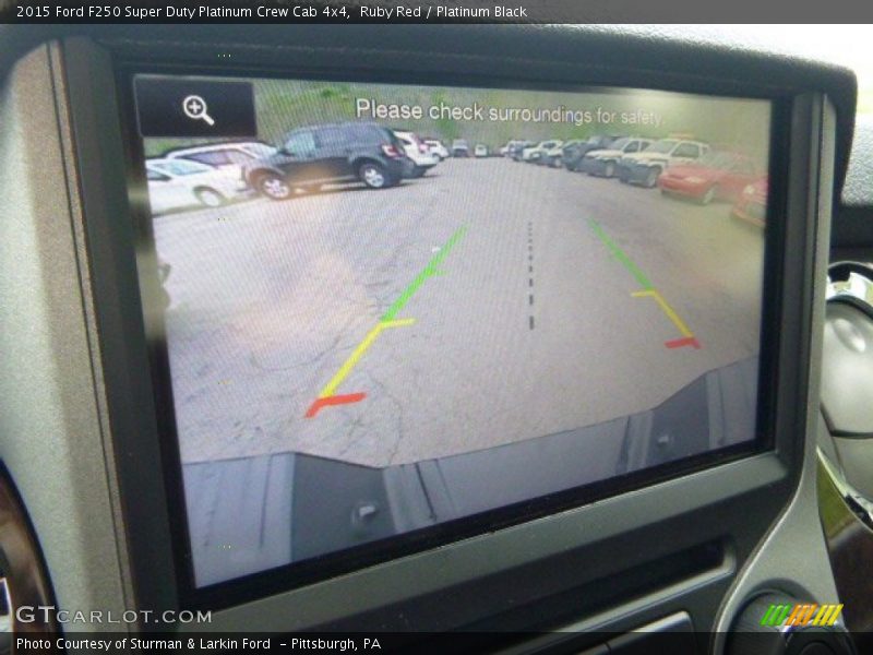 Ruby Red / Platinum Black 2015 Ford F250 Super Duty Platinum Crew Cab 4x4
