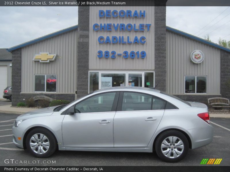 Silver Ice Metallic / Jet Black/Medium Titanium 2012 Chevrolet Cruze LS