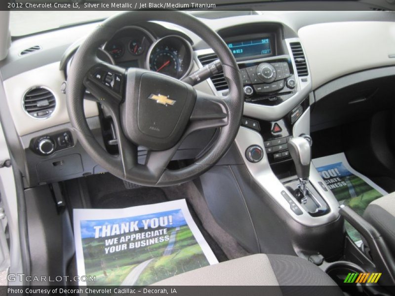 Silver Ice Metallic / Jet Black/Medium Titanium 2012 Chevrolet Cruze LS