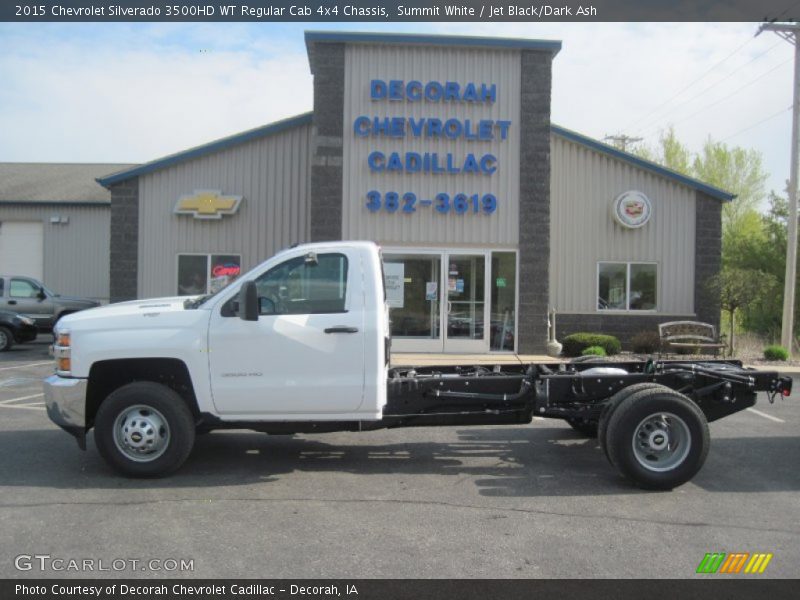 Summit White / Jet Black/Dark Ash 2015 Chevrolet Silverado 3500HD WT Regular Cab 4x4 Chassis