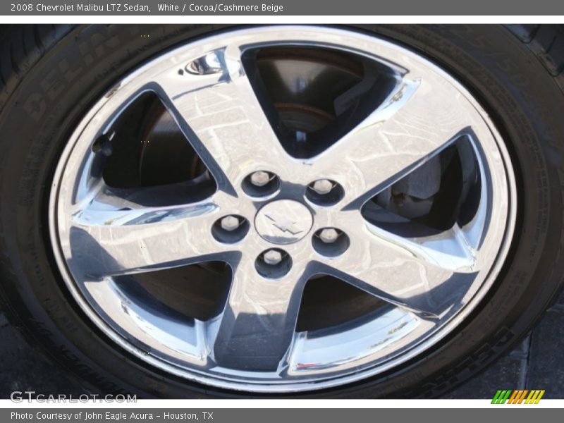 White / Cocoa/Cashmere Beige 2008 Chevrolet Malibu LTZ Sedan