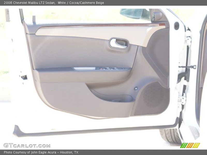 White / Cocoa/Cashmere Beige 2008 Chevrolet Malibu LTZ Sedan