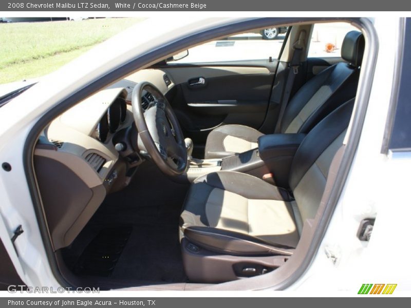 White / Cocoa/Cashmere Beige 2008 Chevrolet Malibu LTZ Sedan