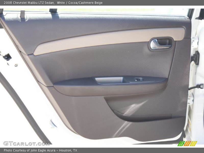 White / Cocoa/Cashmere Beige 2008 Chevrolet Malibu LTZ Sedan