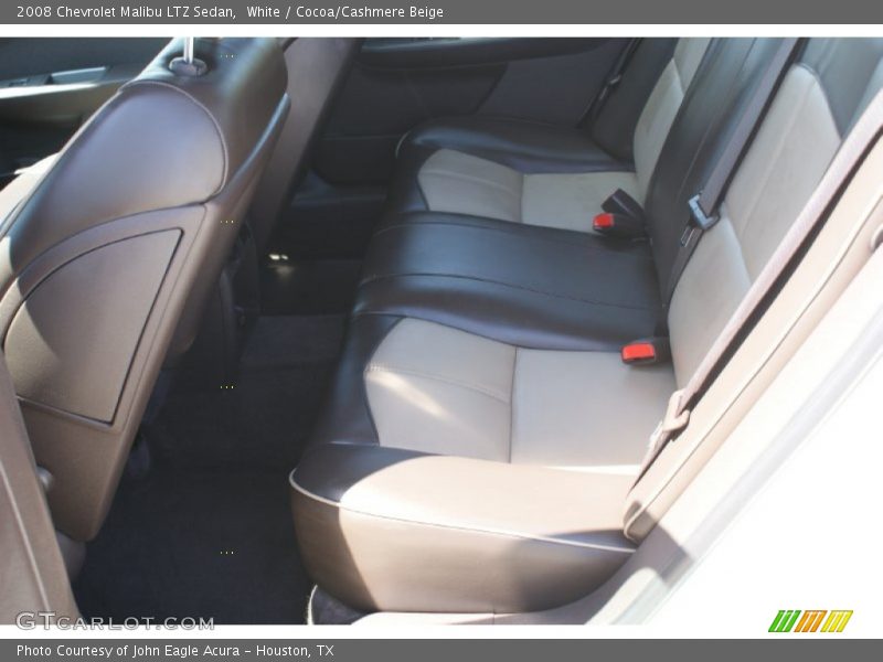 White / Cocoa/Cashmere Beige 2008 Chevrolet Malibu LTZ Sedan