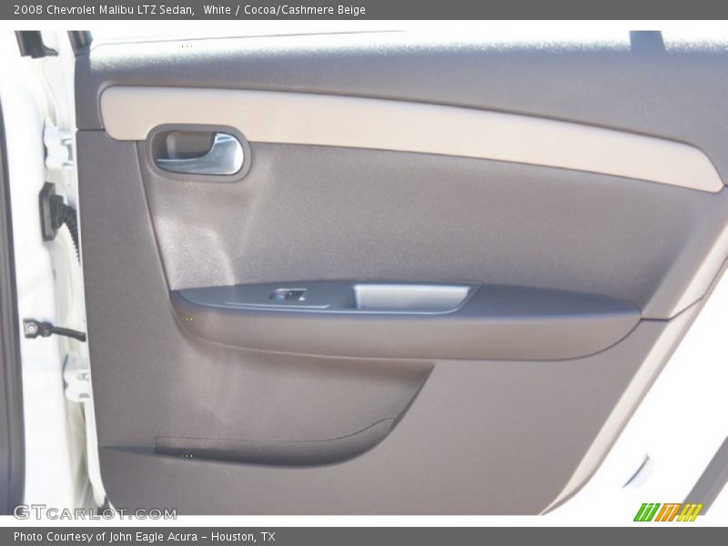 White / Cocoa/Cashmere Beige 2008 Chevrolet Malibu LTZ Sedan