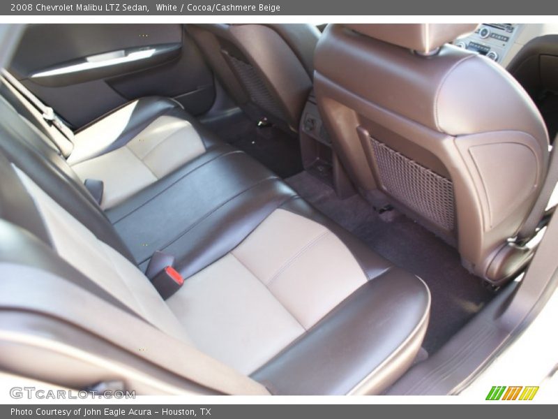 White / Cocoa/Cashmere Beige 2008 Chevrolet Malibu LTZ Sedan