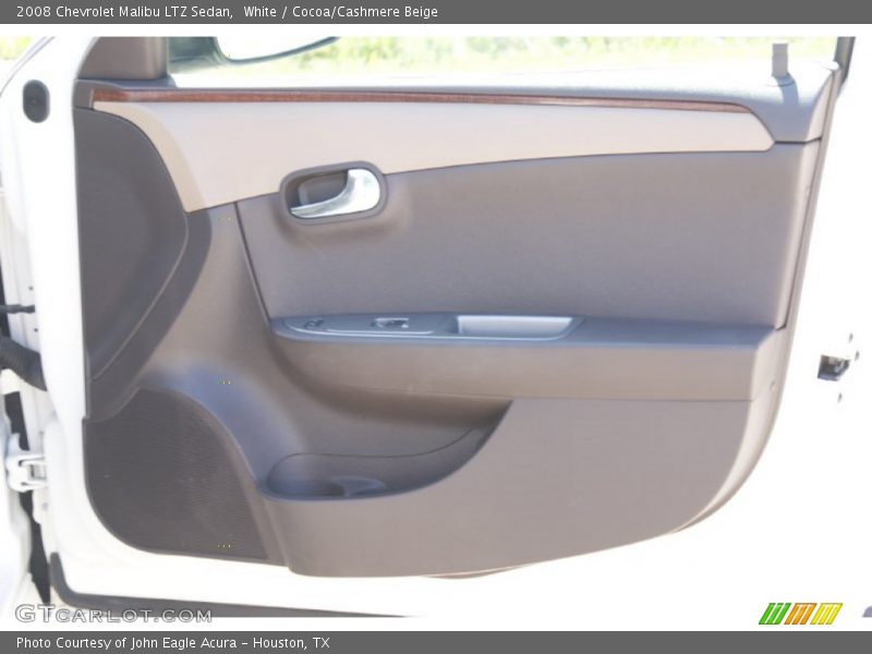 White / Cocoa/Cashmere Beige 2008 Chevrolet Malibu LTZ Sedan