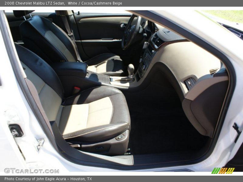 White / Cocoa/Cashmere Beige 2008 Chevrolet Malibu LTZ Sedan