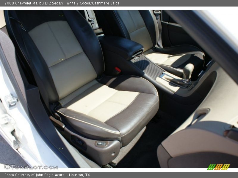 White / Cocoa/Cashmere Beige 2008 Chevrolet Malibu LTZ Sedan