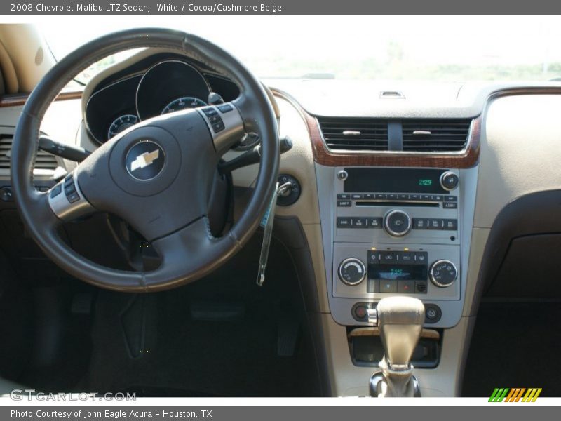 White / Cocoa/Cashmere Beige 2008 Chevrolet Malibu LTZ Sedan
