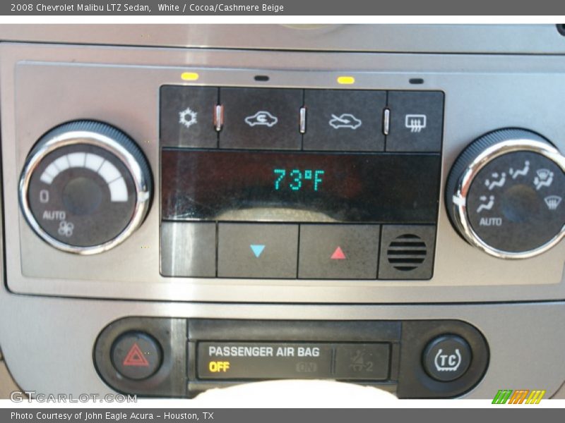 White / Cocoa/Cashmere Beige 2008 Chevrolet Malibu LTZ Sedan