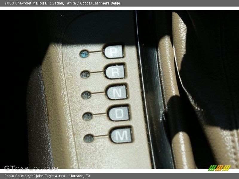 White / Cocoa/Cashmere Beige 2008 Chevrolet Malibu LTZ Sedan