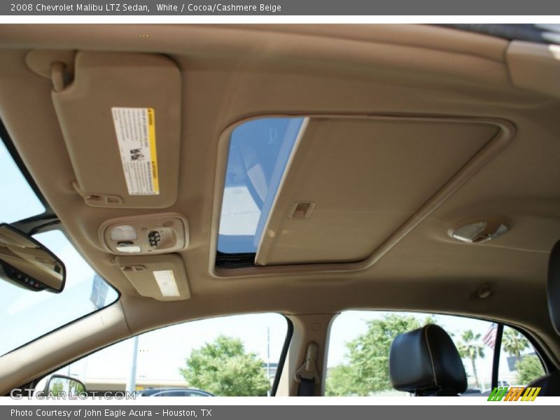 White / Cocoa/Cashmere Beige 2008 Chevrolet Malibu LTZ Sedan