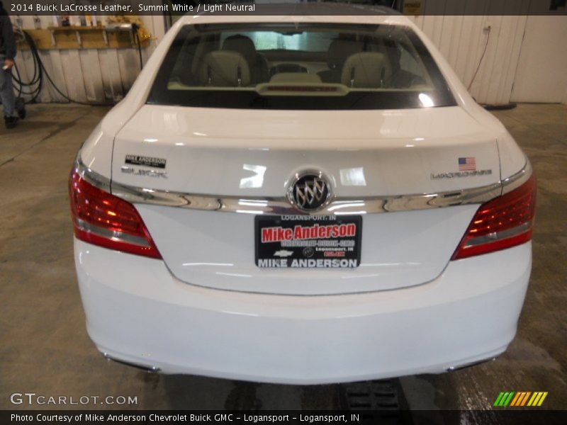 Summit White / Light Neutral 2014 Buick LaCrosse Leather
