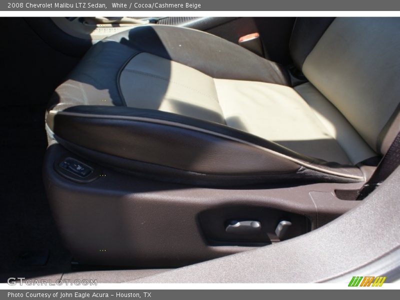 White / Cocoa/Cashmere Beige 2008 Chevrolet Malibu LTZ Sedan