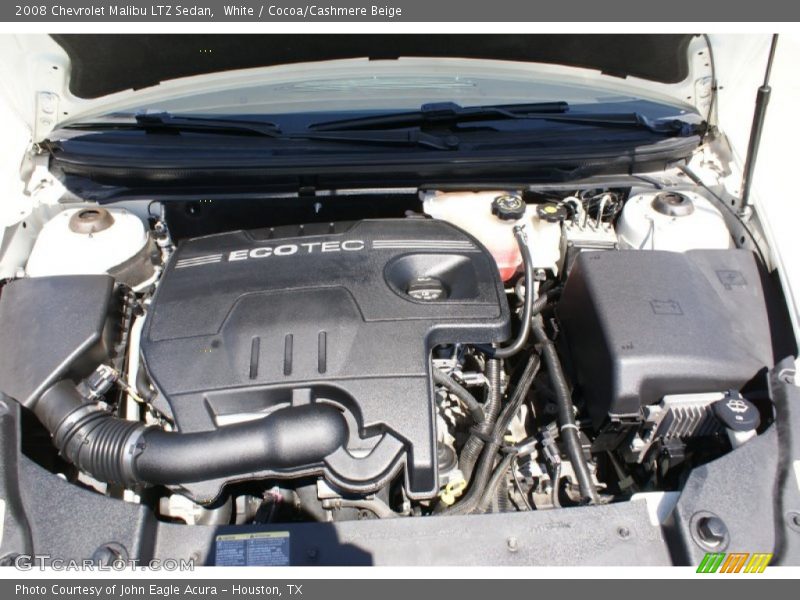 White / Cocoa/Cashmere Beige 2008 Chevrolet Malibu LTZ Sedan