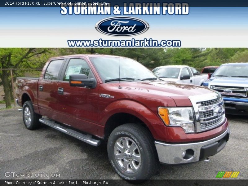 Sunset / Steel Grey 2014 Ford F150 XLT SuperCrew 4x4