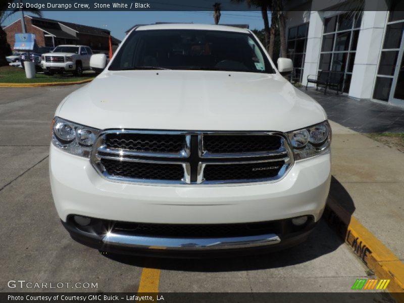 Stone White / Black 2012 Dodge Durango Crew