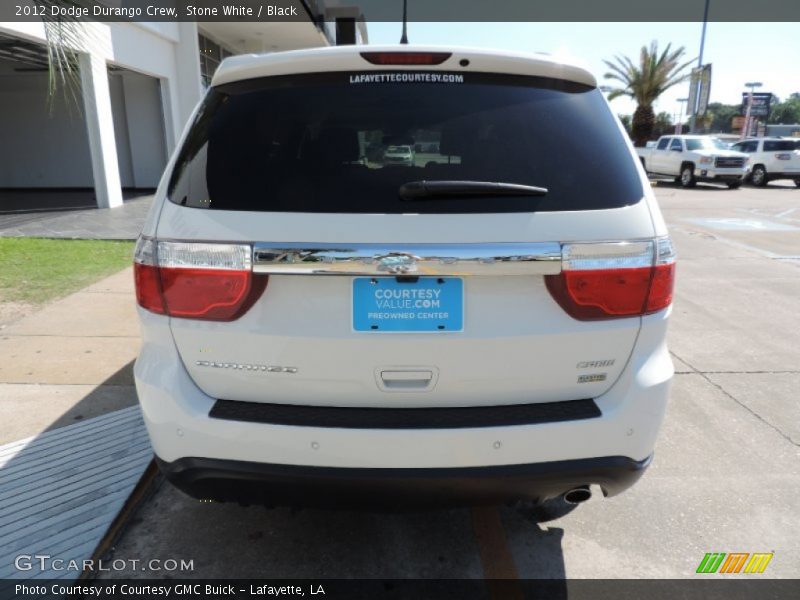 Stone White / Black 2012 Dodge Durango Crew