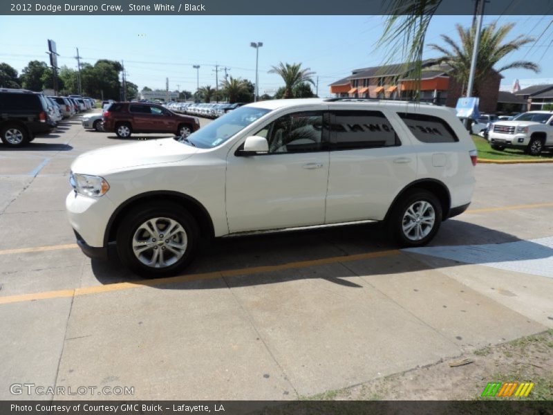 Stone White / Black 2012 Dodge Durango Crew