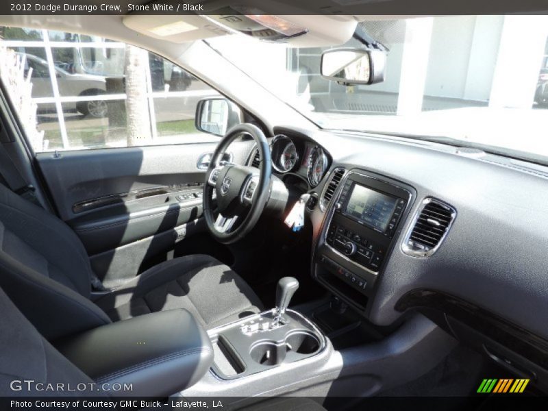 Stone White / Black 2012 Dodge Durango Crew
