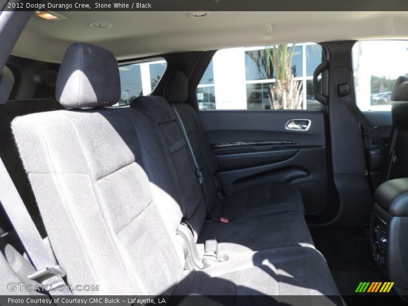 Stone White / Black 2012 Dodge Durango Crew