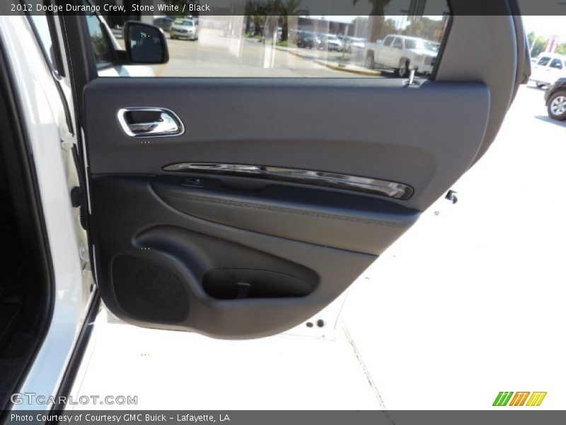 Stone White / Black 2012 Dodge Durango Crew