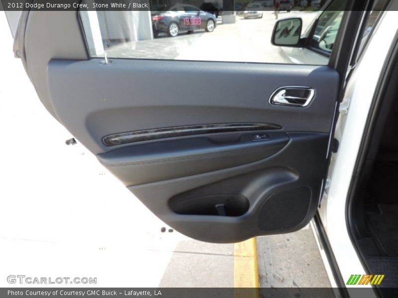 Stone White / Black 2012 Dodge Durango Crew