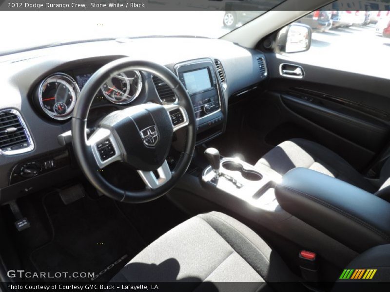Stone White / Black 2012 Dodge Durango Crew