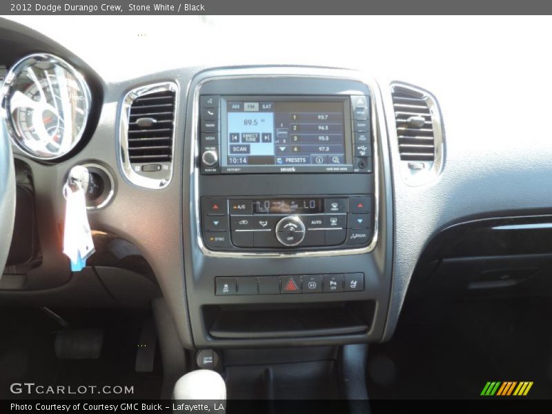 Stone White / Black 2012 Dodge Durango Crew