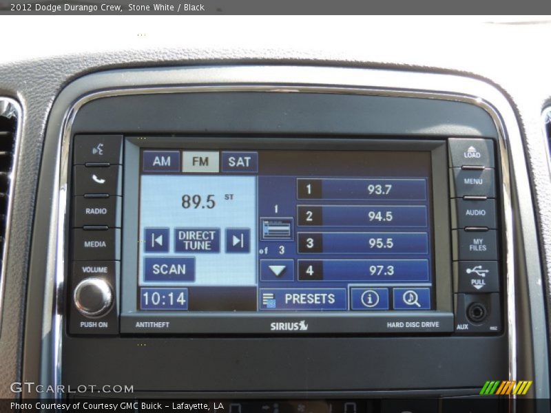 Stone White / Black 2012 Dodge Durango Crew