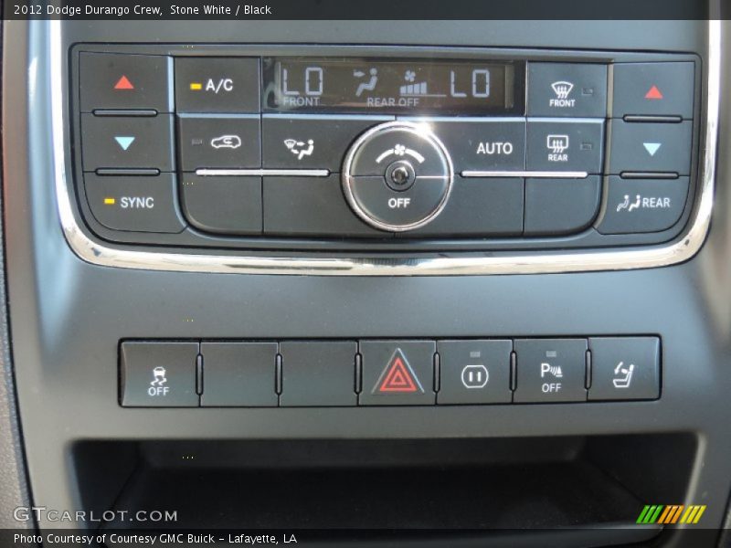 Stone White / Black 2012 Dodge Durango Crew