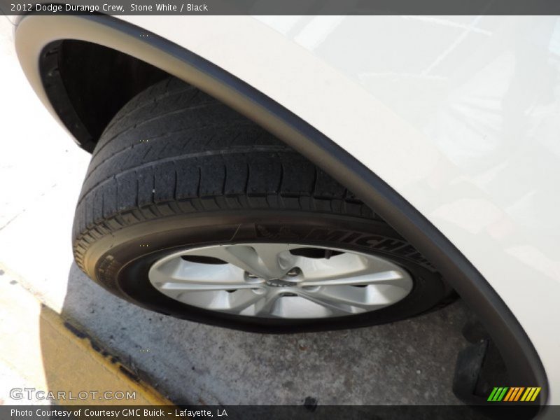 Stone White / Black 2012 Dodge Durango Crew