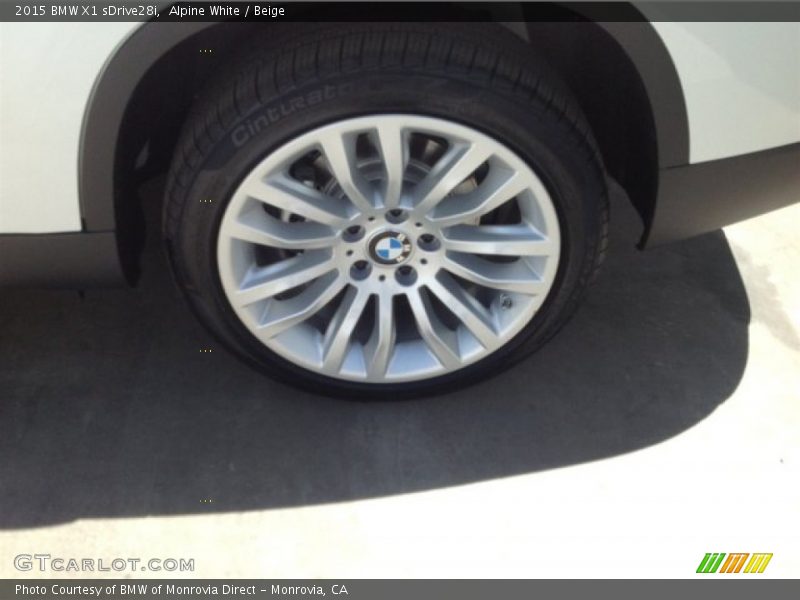 Alpine White / Beige 2015 BMW X1 sDrive28i