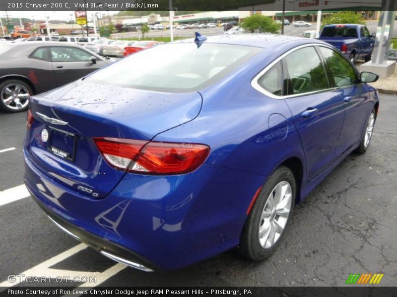 Vivid Blue Pearl / Black/Linen 2015 Chrysler 200 C